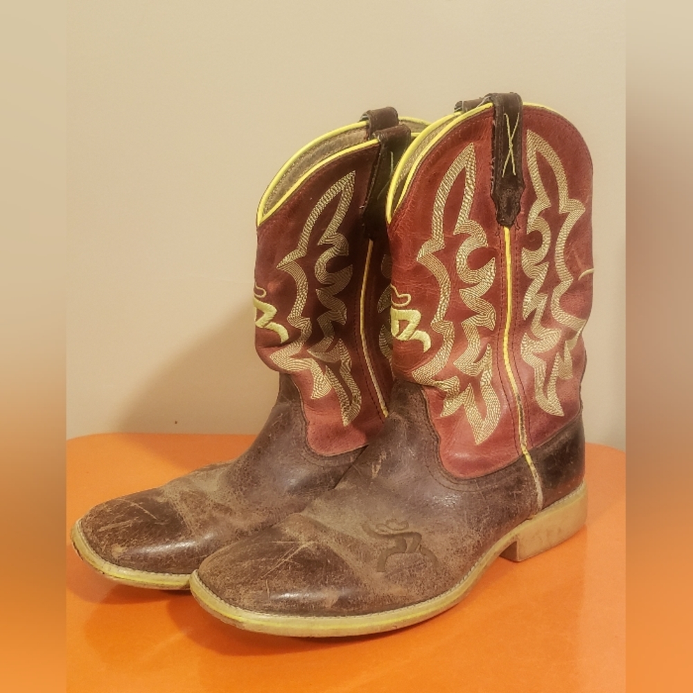 Twisted x Distressed Cowboy Boots 5M Youth